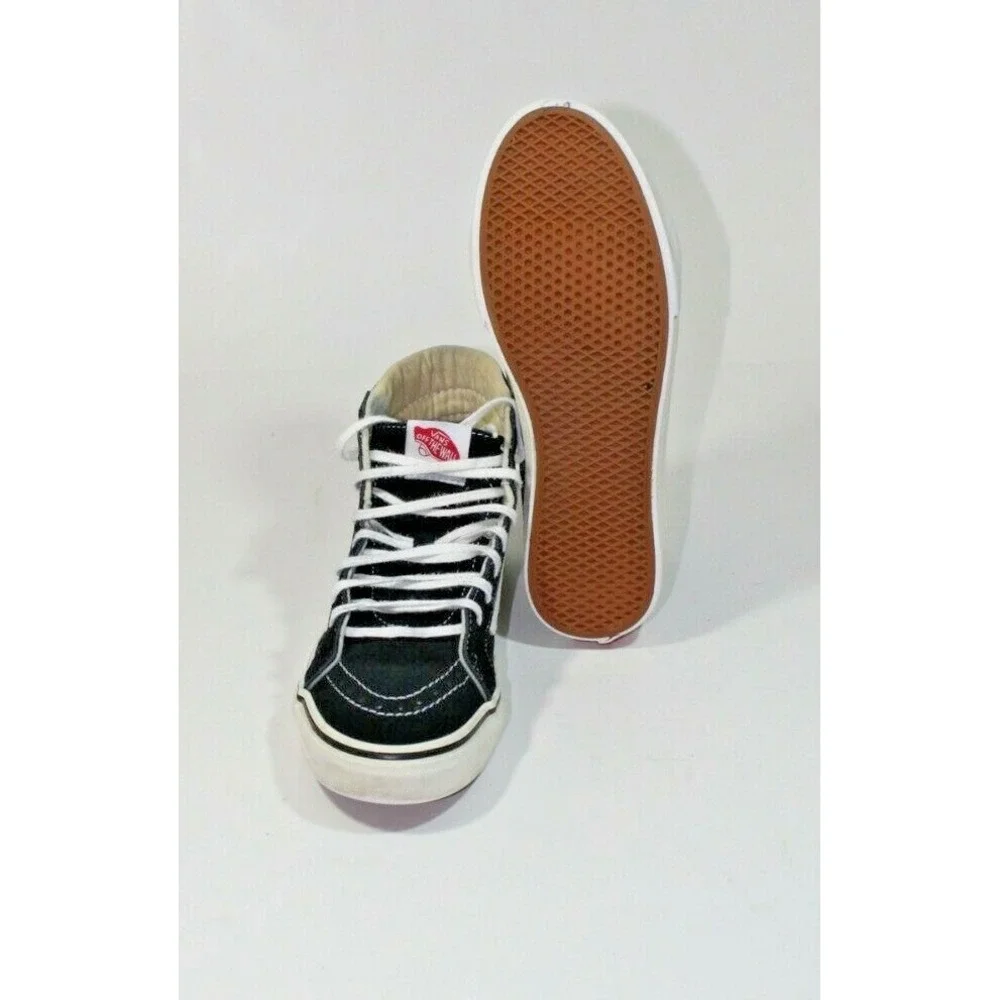 Vans Sk8-Hi High Top Skateboard Shoes Black White 721277 Men's Size 6.5 Wmns 8